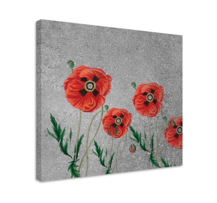 Quadro de flores flores de papoula vibrantes - TenStickers