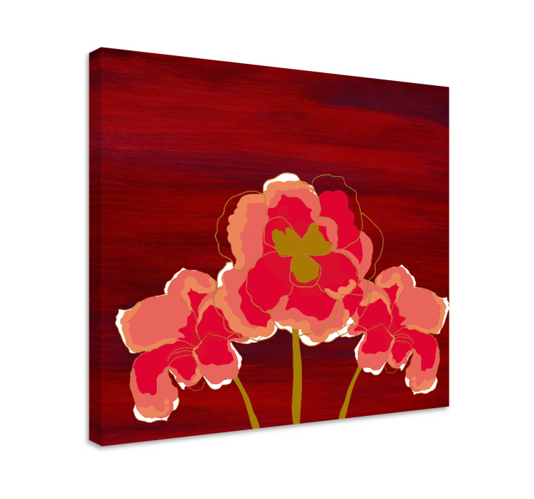 Quadro de flores trio floral vibrante - TenStickers
