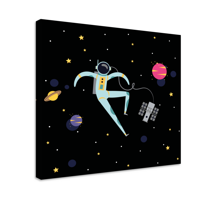 Quadro infantil Desenho animado do astronauta flutuante - TenStickers