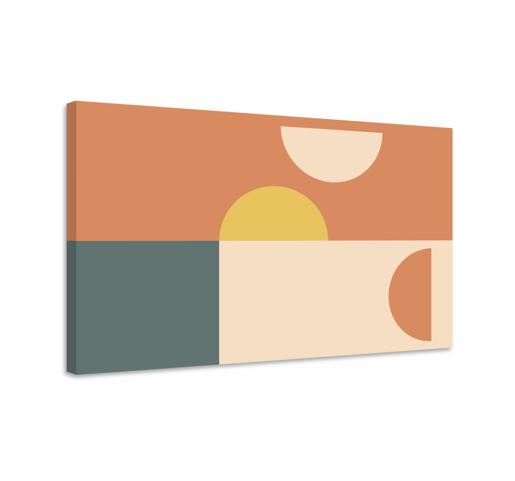 Quadro de figuras geométricas Semicírculos e retângulos - TenStickers