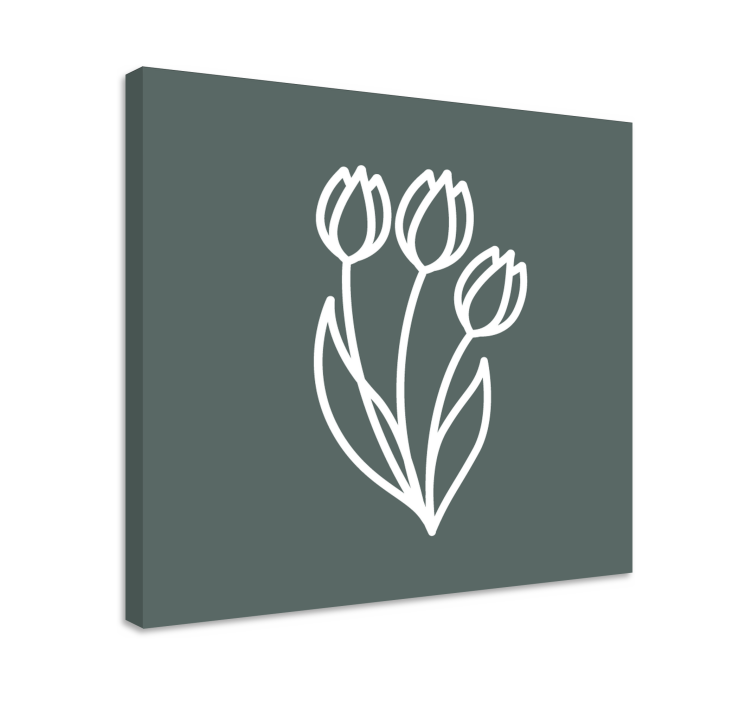 Quadro de flores arranjo de tulipas estilizado - TenStickers