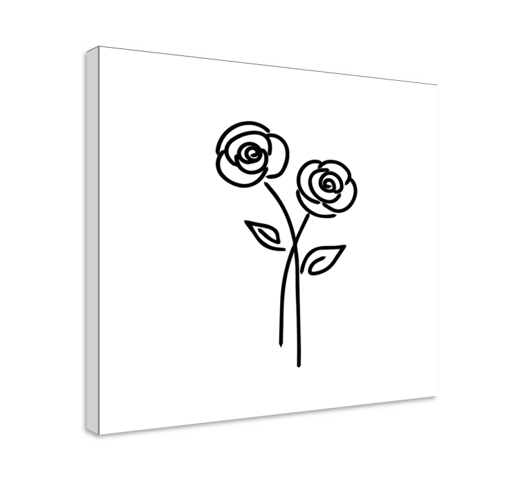 Quadro de flores Par de rosas produtominimalista - TenStickers