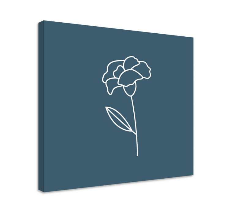 Quadro de flores silhueta floral minimalista - TenStickers
