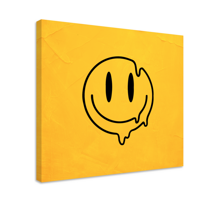 Quadro de arte ícone smiley líquido - TenStickers