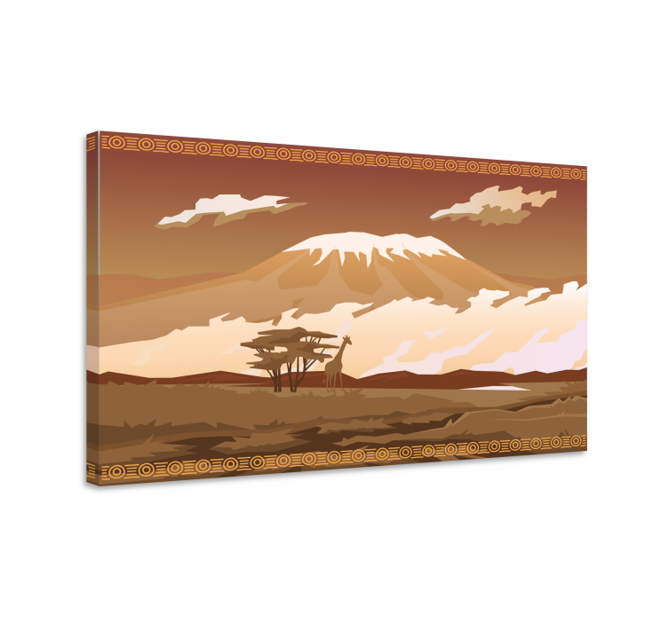 Quadro de paisage Paisagem kilimanjaro marrom - TenStickers