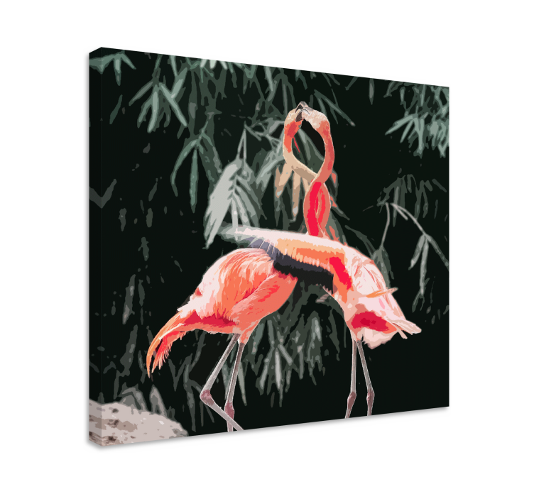 Quadro de cães par de flamingos - TenStickers