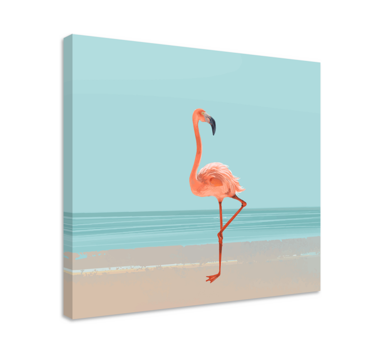 Quadro de cães posição elegante de flamingo - TenStickers