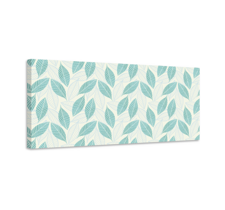 Quadro de flores com padrão de folhas delicadas - TenStickers