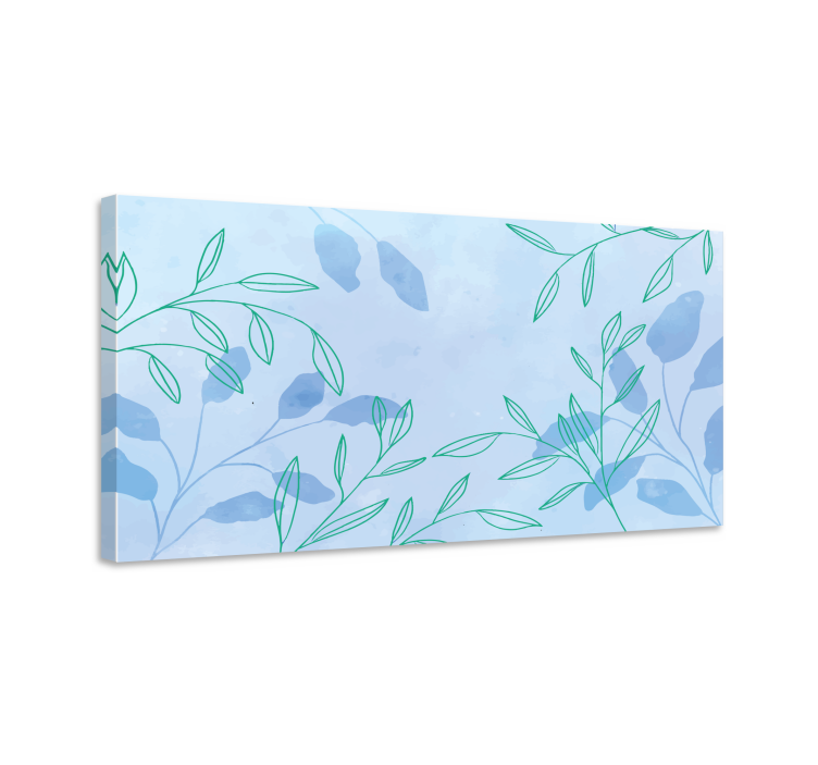Quadro de plantas Aquarela folhas elegantes - TenStickers