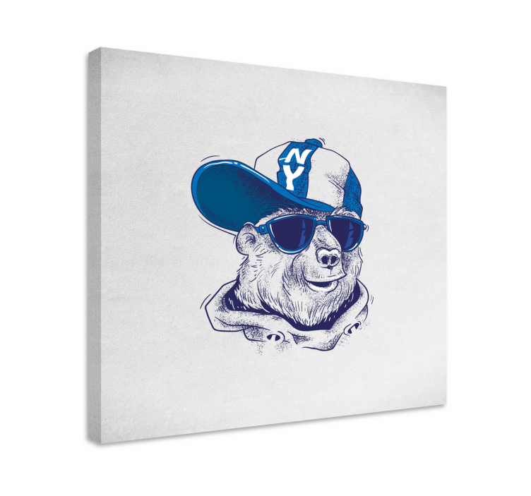 Quadro animais estilo urso legal - TenStickers