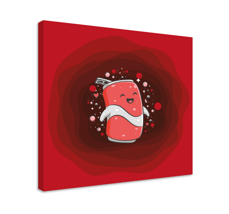 Quadro frase personagem feliz da soda - TenStickers