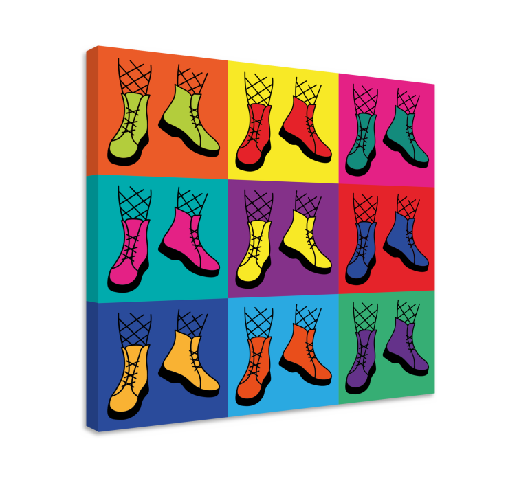 Quadro moderno Sapatos coloridos pop art - TenStickers
