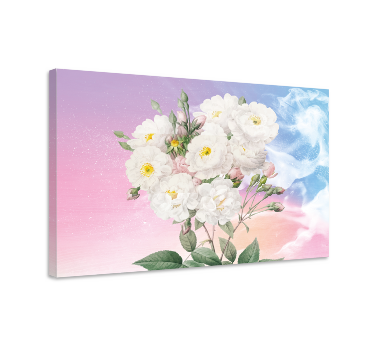 Quadro 3D Paisagem de flores pintadas - TenStickers