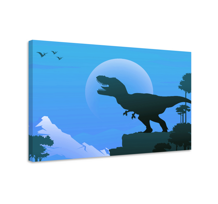 Quadro de dinossauro Zangado t-rex rugindo - TenStickers
