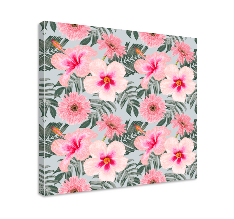 Quadro de flores arranjo floral tropical - TenStickers