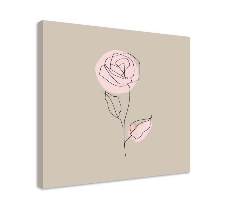 Quadro de flores Aquarela rosas brancas abstratas - TenStickers