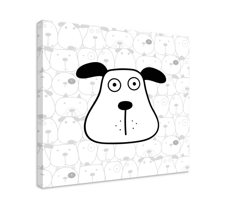 Quadro de cães Incrível padrão de cão desenhado à mão - TenStickers
