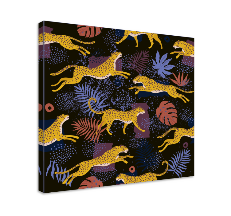 Quadro de cães cães amarelos saltadores - TenStickers