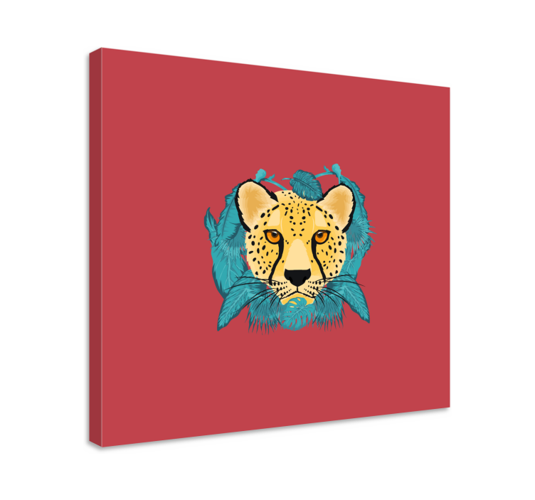 Quadro animais Gráfico de leopardo de estilo oriental - TenStickers