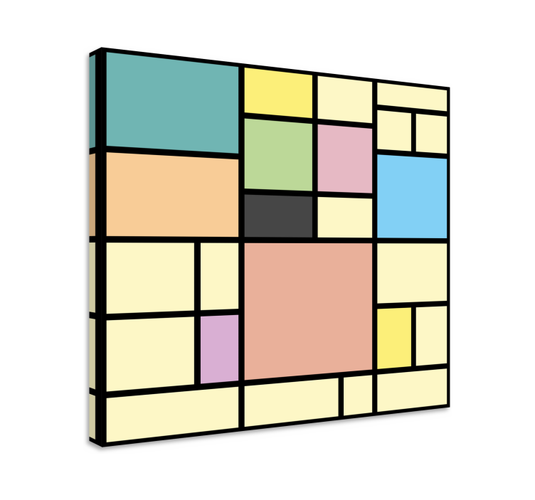 Quadro moderno Blocos de cores de retalhos - TenStickers