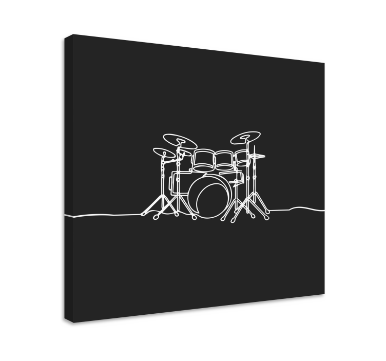 Quadro de música contorno de bateria - TenStickers