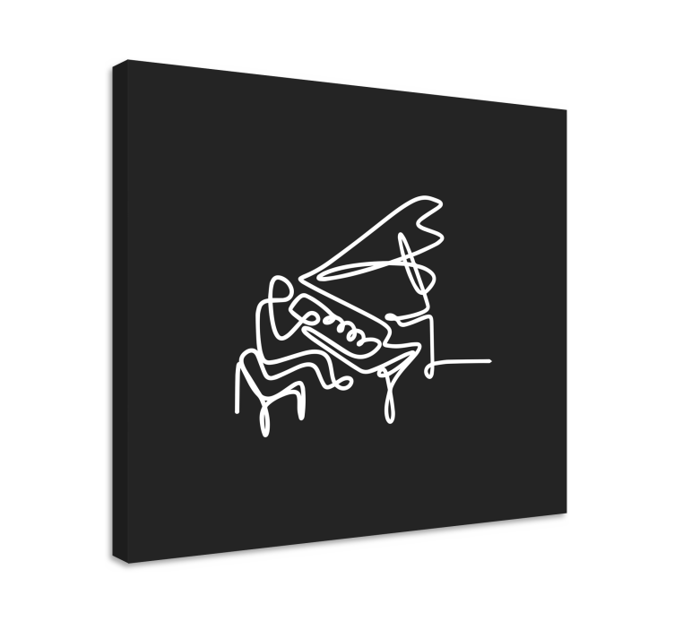 Quadro de música melodia de piano abstrata - TenStickers