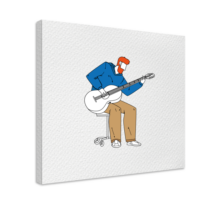 Quadro de música Guitarrista minimalista - TenStickers
