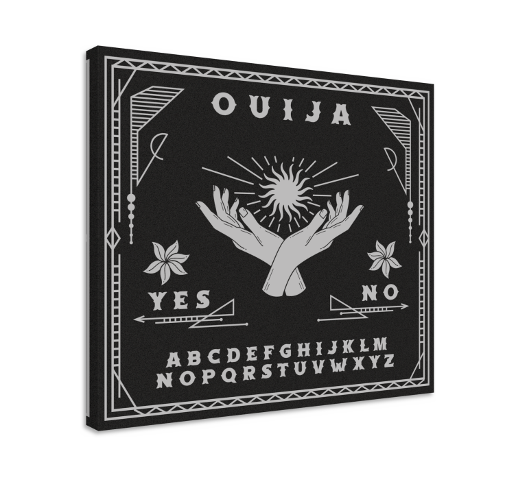 Quadro para lar Tabuleiro ouija preto e branco - TenStickers