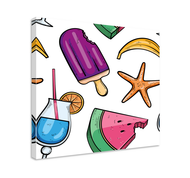 Quadro decorativo de vinícola delícias de verão frutais - TenStickers