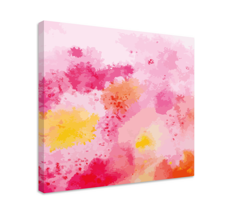 Quadro de flores abstrato floral rosa - TenStickers