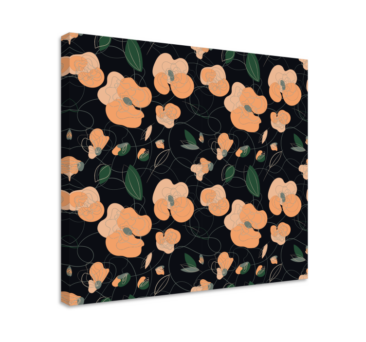 Quadro de flores com elegante motivo floral - TenStickers
