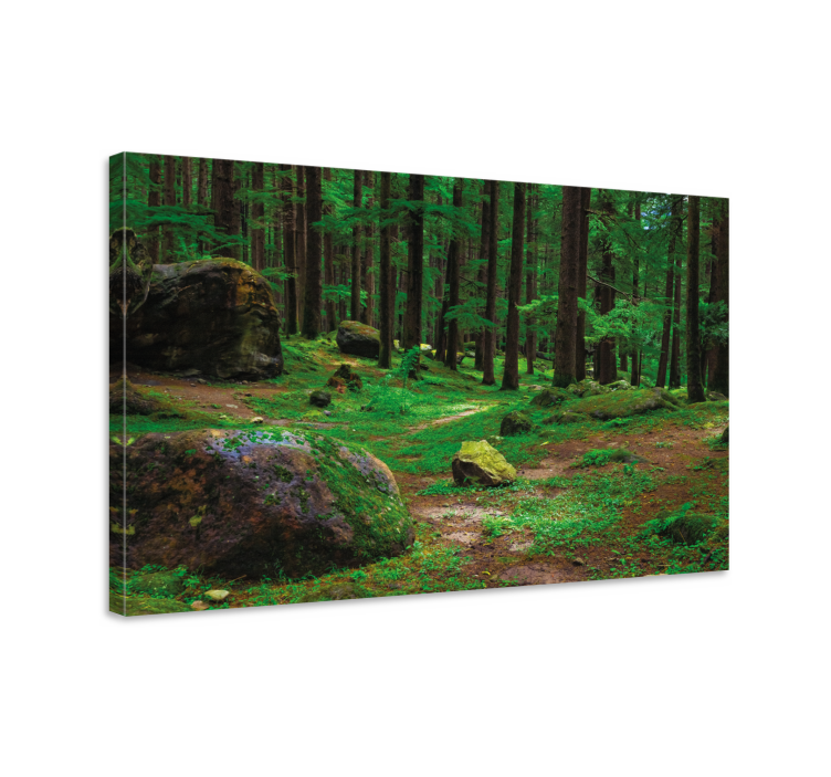 Quadro de paisage Floresta verde com árvores - TenStickers
