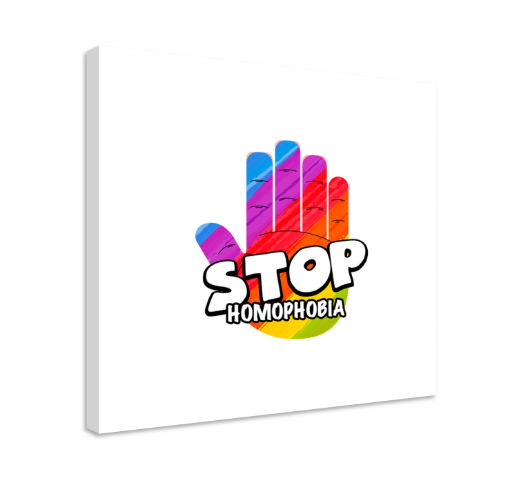 Quadro com letras diga não à homofobia - TenStickers