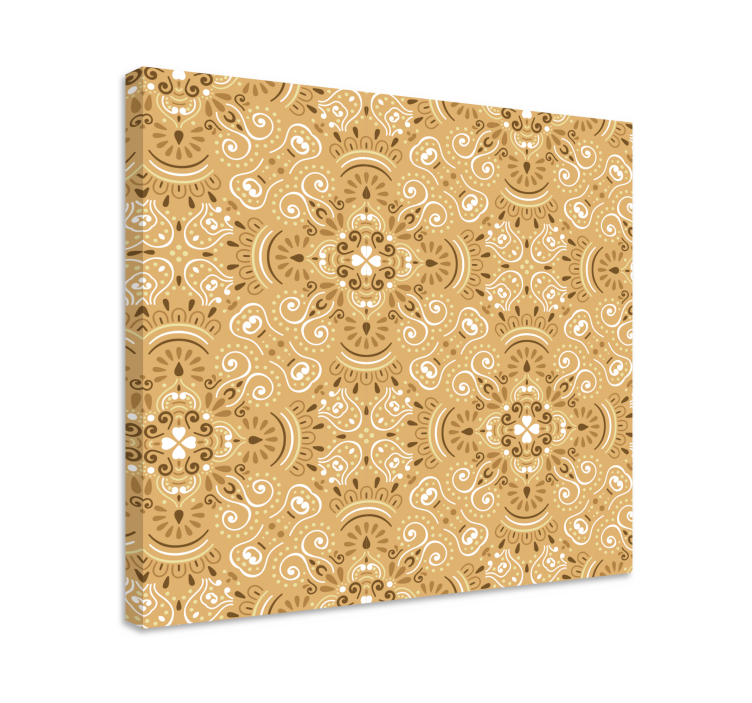 Quadro decorativo ornamental padrão natural intricado - TenStickers