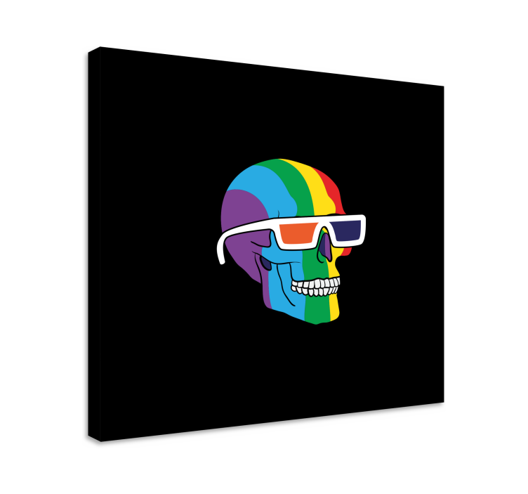 Quadro para lar Crânio de cor lgbt - TenStickers