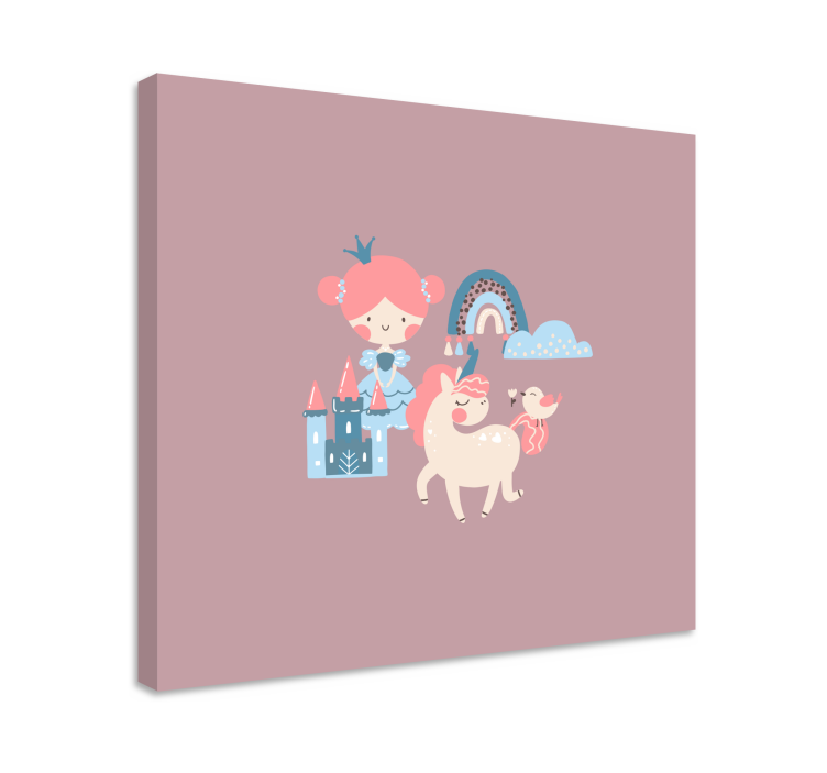 Quadro para bebê fantasia de princesa unicórnio - TenStickers