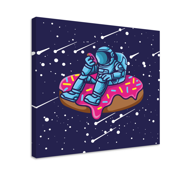 Quadro videogame astronauta em donut - TenStickers