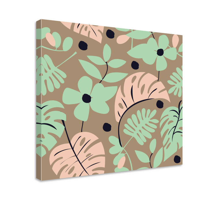 Quadro de flores folhagem tropical - TenStickers