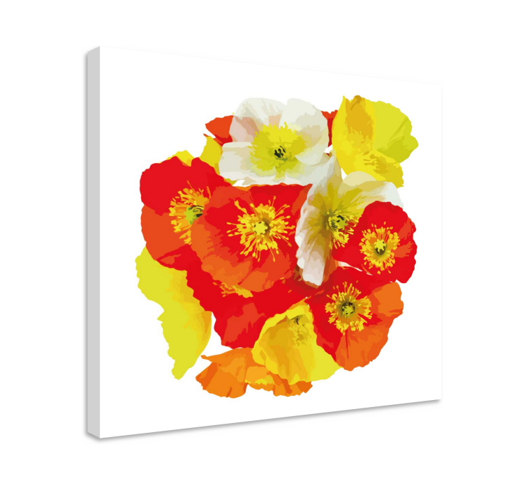 Quadro de flores composição floral vibrante - TenStickers