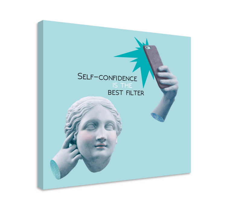 Quadro para quarto Estética do modelo de citação de amor-próprio - TenStickers