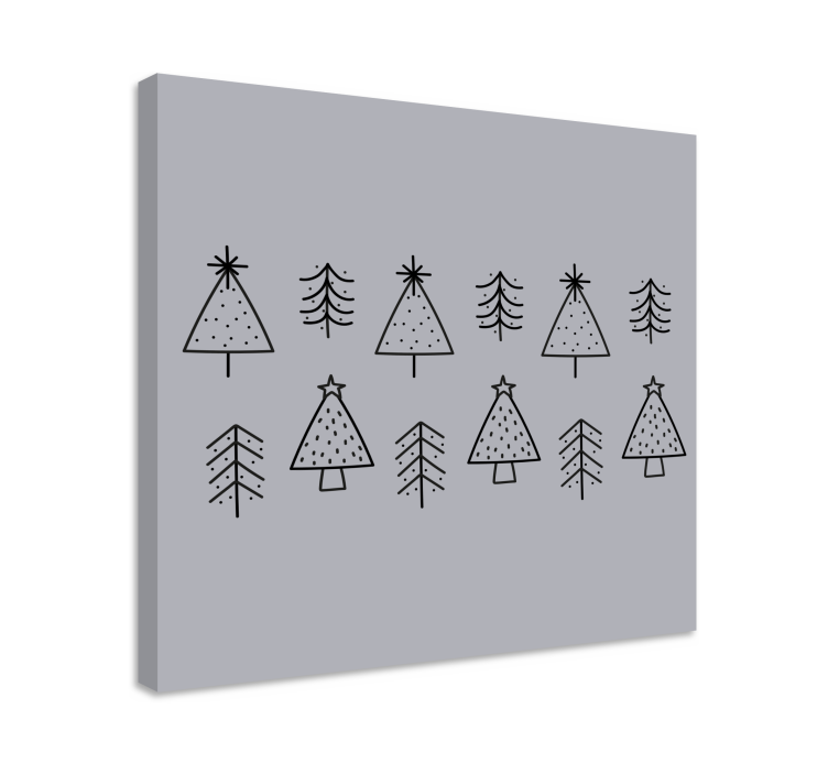 Quadro de árvores Árvore de natal estilizada - TenStickers