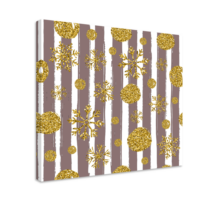 Quadro decorativo ornamental padrões de floco d'ouro - TenStickers