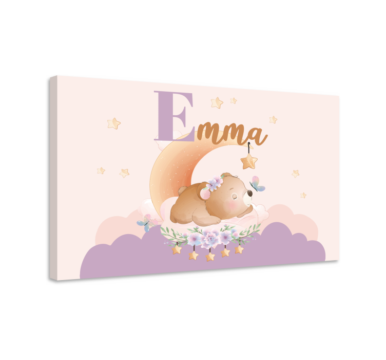 Quadro para bebê sonhos do ursinho - TenStickers