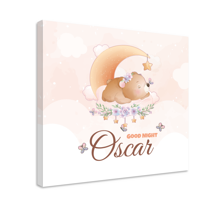 Quadro para bebê urso boa noite - TenStickers