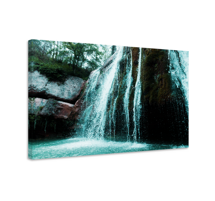 Quadro de paisagem cena de cachoeira fluente - TenStickers