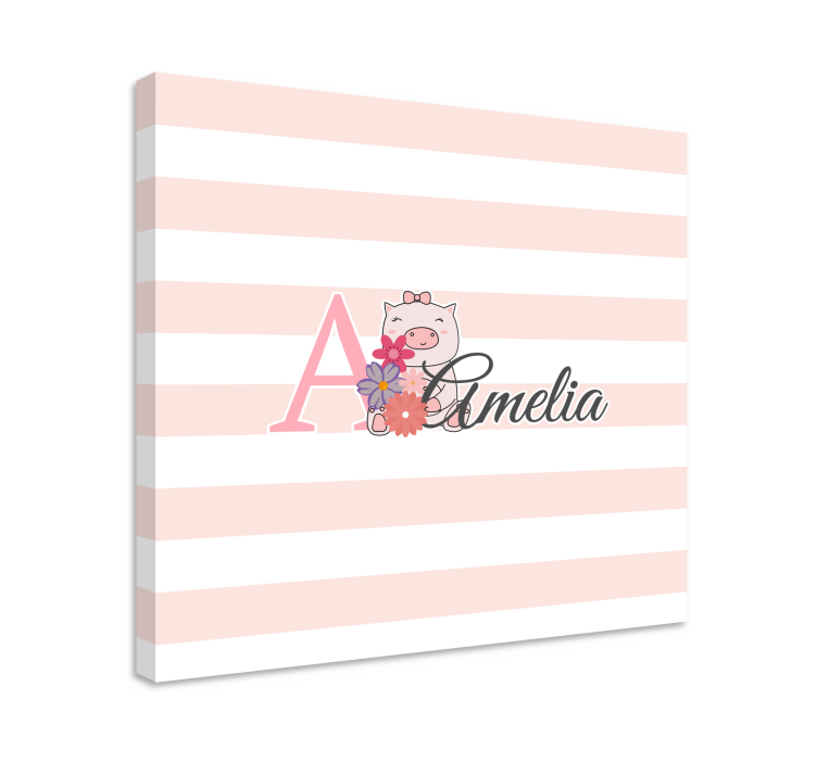 Quadro para bebê o porquinho brincalhão - TenStickers