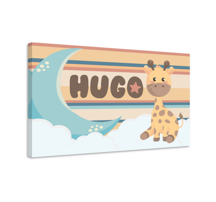 Quadro para bebê design de girafa brincalhona - TenStickers