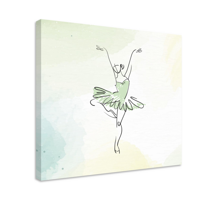 Quadro bailarina movimento elegante de balé - TenStickers