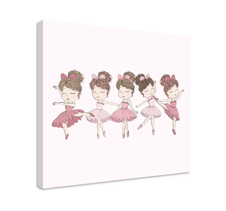 Quadro infantil dançarinas de ballet - TenStickers