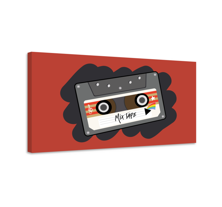 Quadro de música com design de mixtape retrô - TenStickers